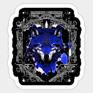 Wolf Blue Sticker